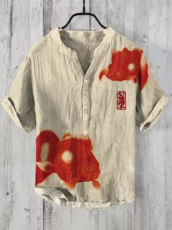 Chemise à manches courtes pour hommes, chemise ample décontractée, impression numérique champignon 3D, art hawaïen sexy