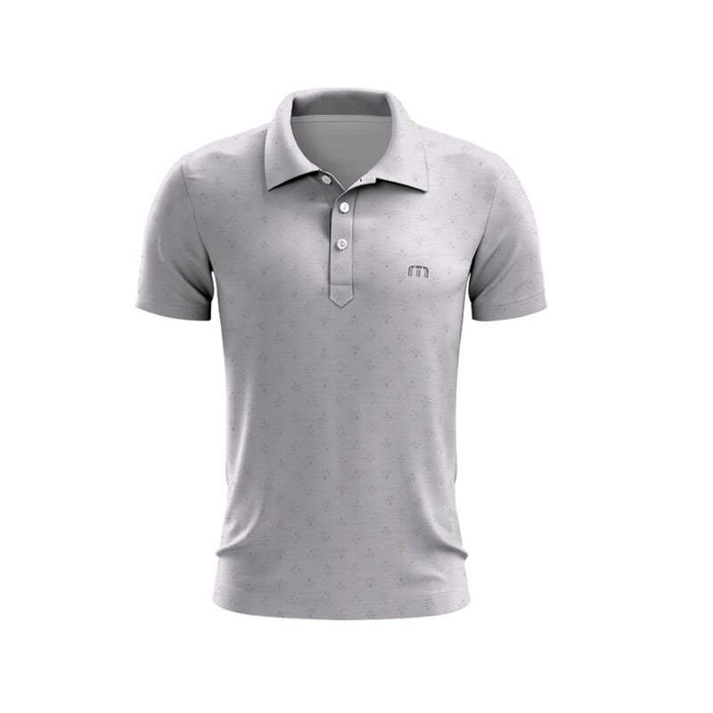 Polo de golf à motif ponctuel pour hommes, t-shirt à boutons, séchage rapide, été