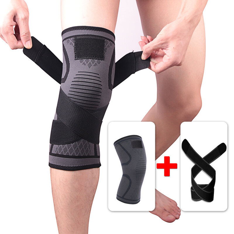 1PC sportowe Kneepad kobiety mężczyźni pod ciśnieniem elastyczne wsparcie ochraniacze na kolana ochraniacz sprzęt Fitness ochraniacze na kolana do koszykówki siatkówki