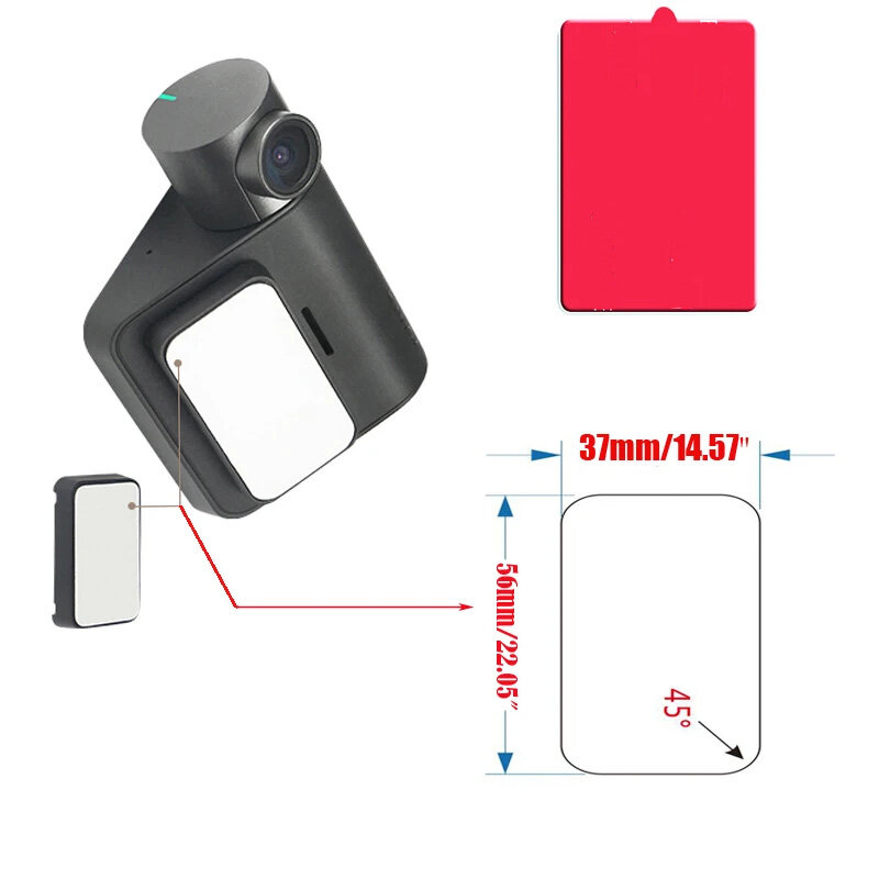 Suitable  for 70maiplus + A500s dash cam Electrostatic sticker and  heat resistant adhesive 3pcs,for 70mai plus+A500Scar dvr