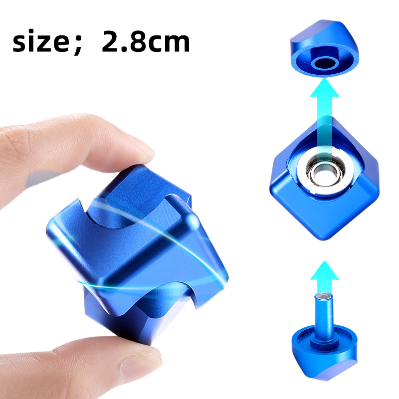 Hand Spinner Fingertip Square Magic Dice Toys Metal Alloy Gyro Stress Relief Rotate Toys Kids Adults Anxiety Relieving Gift