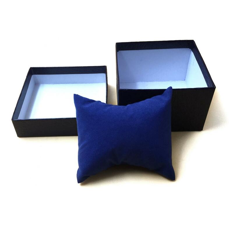 Único Relógio Gift Box com Travesseiro Almofada, Faux Leather, Jóias Relógios De Pulso Titular, Display Caixa De Armazenamento, Organizador Caso Presente