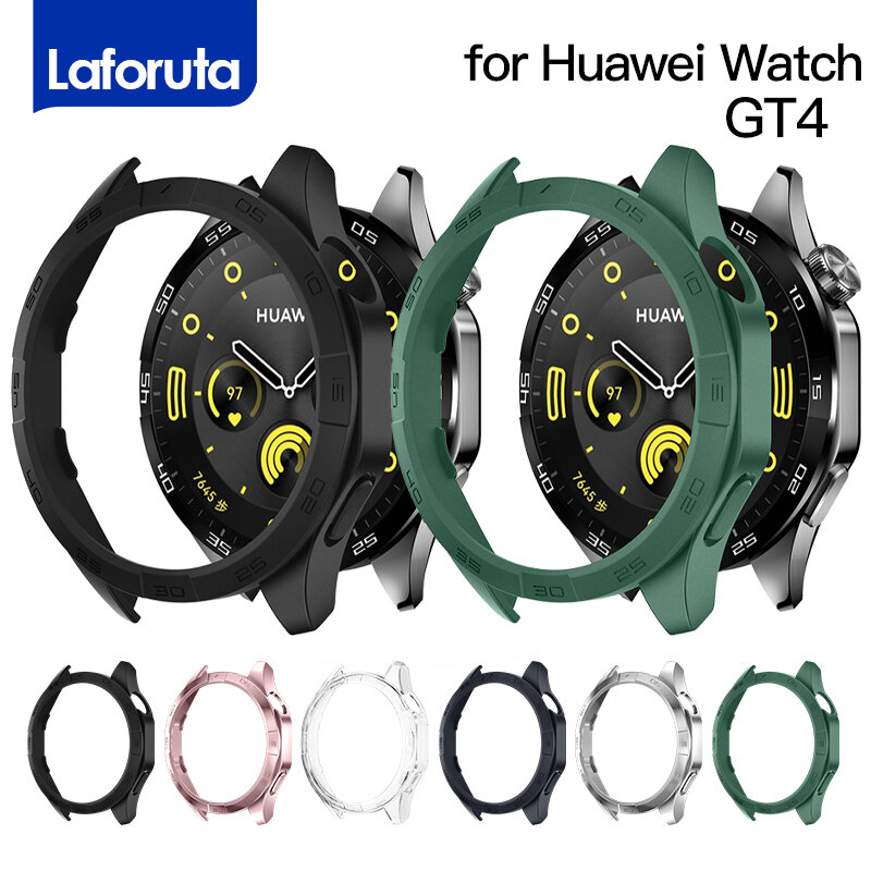Funda protectora para Huawei Watch GT 4 de 46mm, parachoques duro para PC, accesorios GT4 para hombre y mujer (sin protector de pantalla de vidrio)
