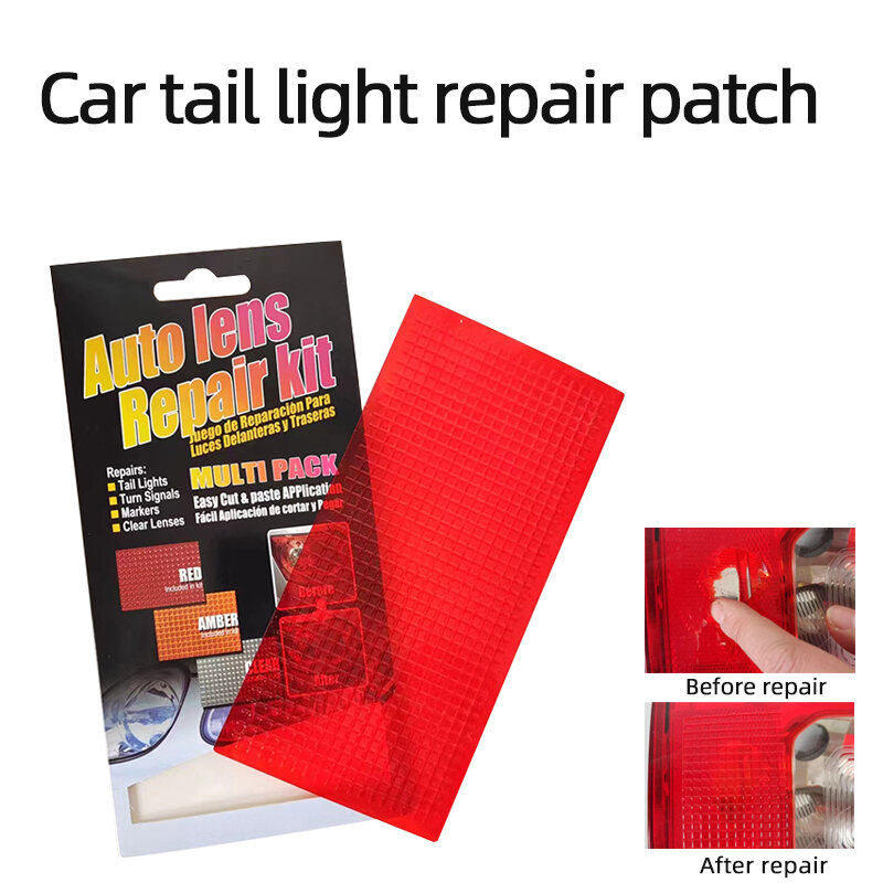 Automotive Rear Tail Light Repair Adesivos, Abajur, Rachaduras e Buracos, Patch Freio Adesivo, Patch, Adequado