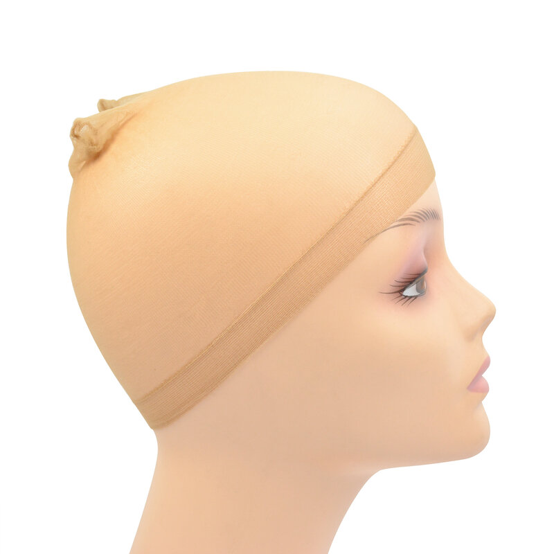 Topi Wig stoking HD 2Pcs, jaring rambut untuk renda depan Wig elastis tipis dan bernapas jala nilon