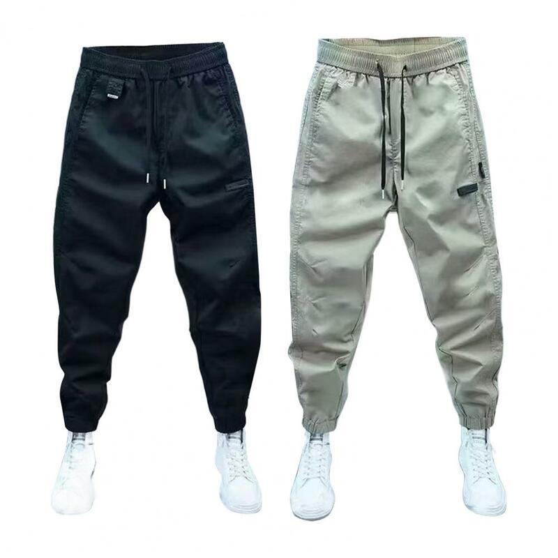 Pantalon sarouel respirant avec poches pour homme, taille élastique, pantalon de proximité, coupe couvertes, extérieur