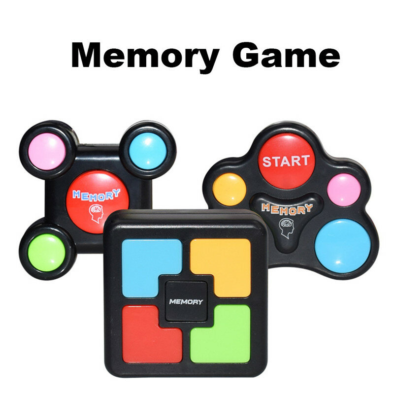 Mesin Game memori edukasi dengan lampu, mainan suara interaktif mesin Game pelatihan memori mainan lucu untuk anak-anak