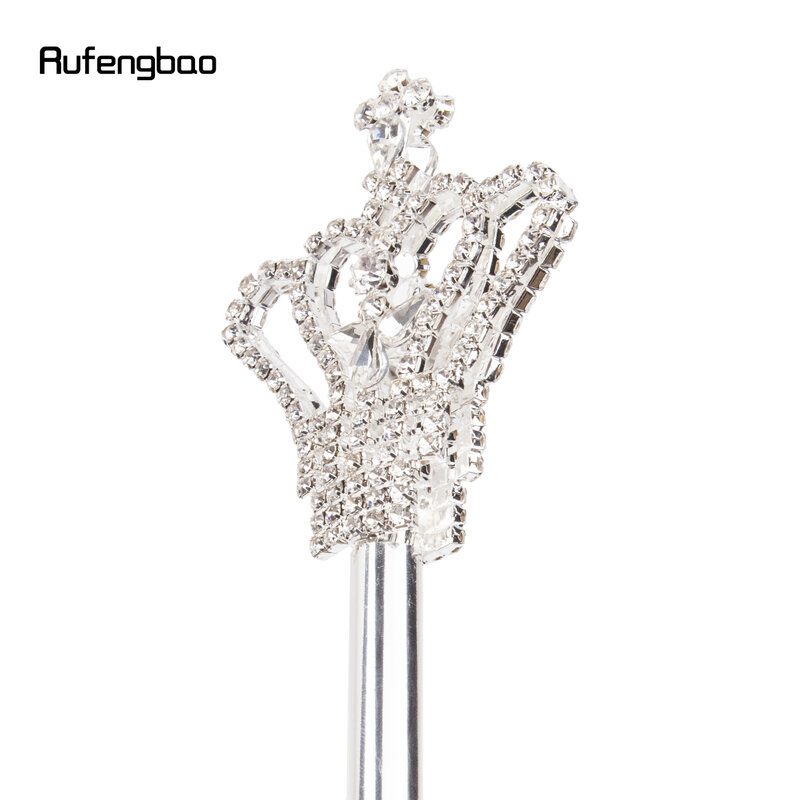 Korona ze stopu srebrno-biały różdżki dla dziewczynki księżniczki różdżki dla dzieci anioła na kostium imprezowy wesele urodziny 48.5cm