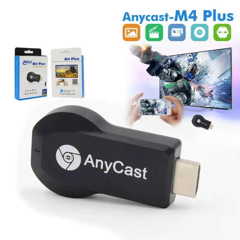Anycast-miracast m4 plus p tv dongle ، wifi airplay ، dlna ، لاسلكي ، مستقبل متوافق مع hdmi