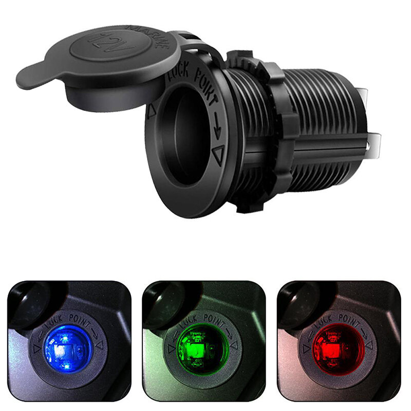1PC Car Accessories 12V Waterproof Car Cigarette Lighter Socket Auto Boat Motorcycle Tractor Power Outlet Socket Receptacle