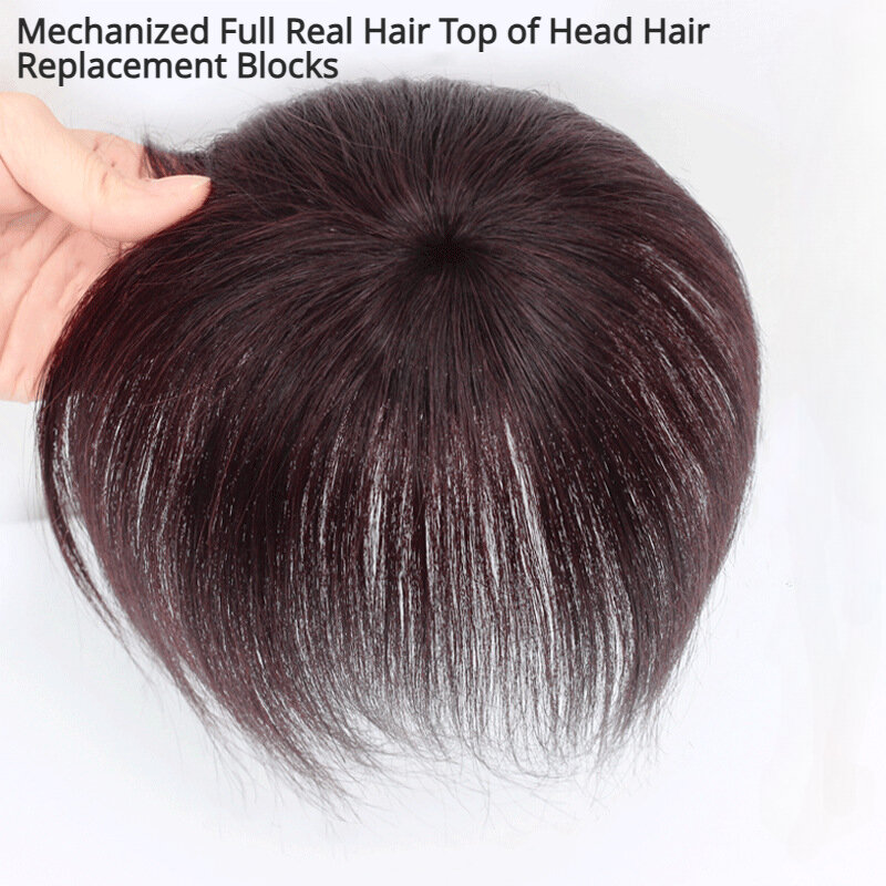 Fashion Decoration Full Real Human Piece Patch Glueless Human Hair Wig Ready To Wear Head Hair Extensions for Women Daily Use