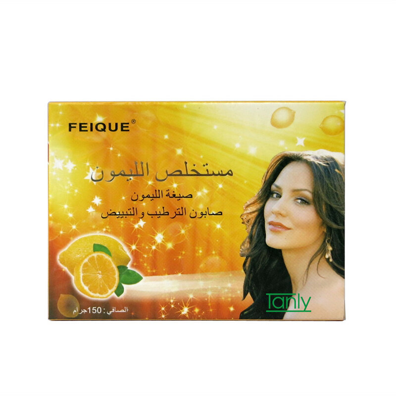Feique all-natural botanical formula lemon whitening anti-freckle renewing soap 130g per pcs