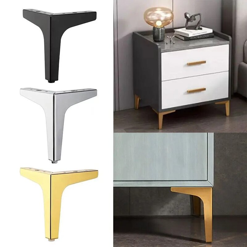 1PC Metal Triangle Cabinet Leg Modern Style Cupboard Sofa Chair Feet Nightstand Storage Box Leg Furniture Accessory Anti Scratch