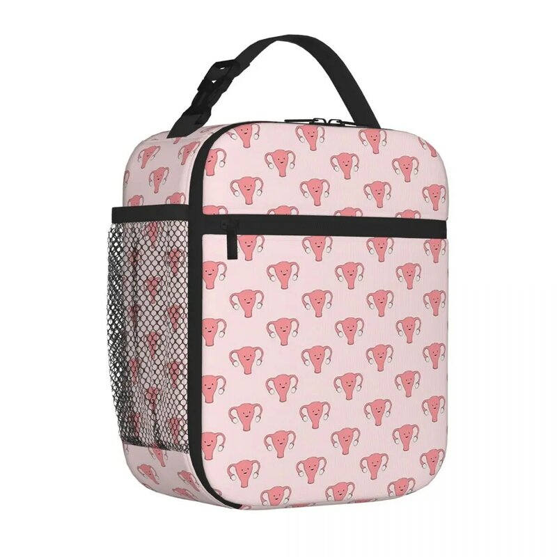 Uterus Serie-Happy Womb Day Lunch-Taschen isoliert Bento-Box tragbare Lunch-Tasche auslaufs ichere Picknick-Taschen Kühler Thermo-Tasche