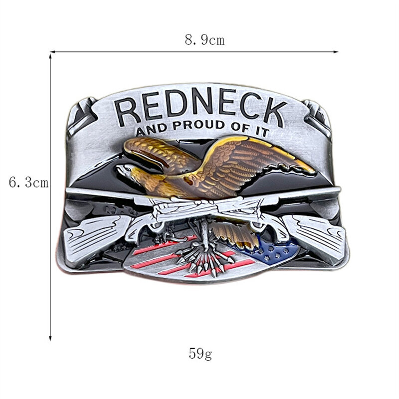 Hebilla de cinturón de escopeta y águila, estilo étnico occidental
