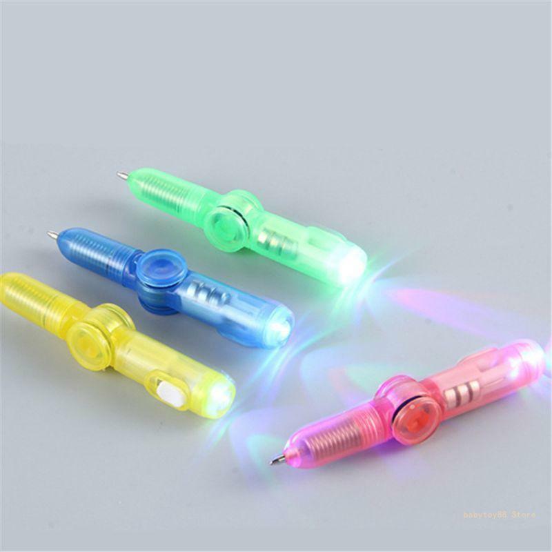 Y4UD 3,54x0,39 дюйма, детский Спиннер для пальцев, ручка с подсветкой, обучающая игрушка, портативная развивающая игрушка для