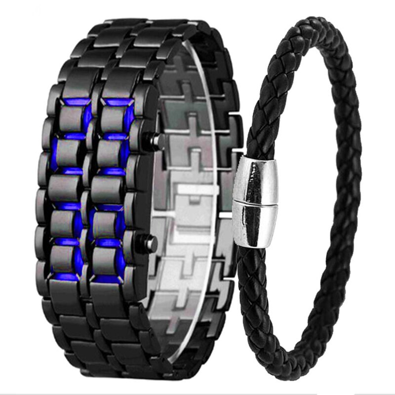 Unique Creative Lava Led Waterproof Trendy Men's Watch Men's Bracelet Couple Retro Men's Watch Nylon Bracelet