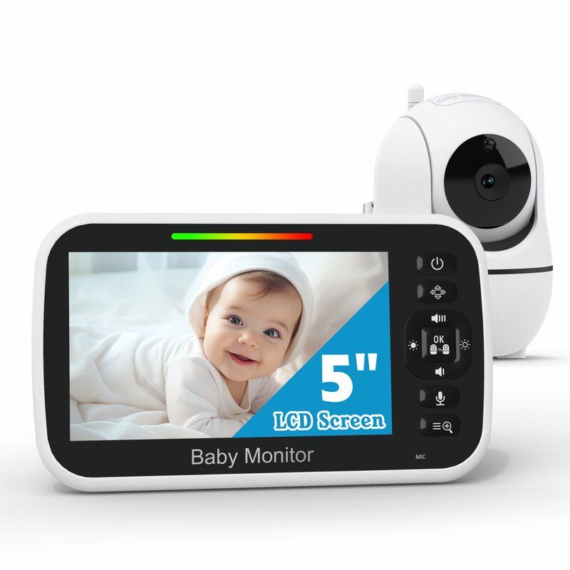 Babystar 5.0 Inch Babyfoon Draadloze Video Nanny Camera Beveiliging Nachtzichttemperatuur Slaap Afstandsbediening 2 Weg Audio