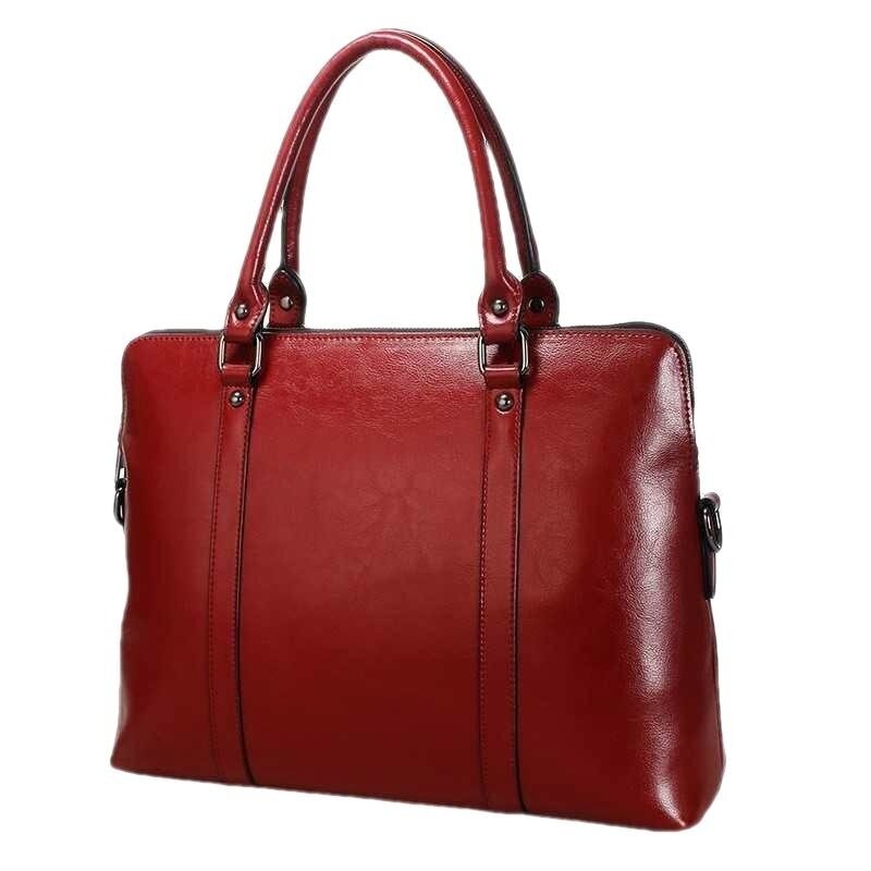 Роскошный женский портфель из натуральной кожи, вместительная сумка-тоут для ноутбука, винтажные дамские сумочки, Женский мессенджер на плечо