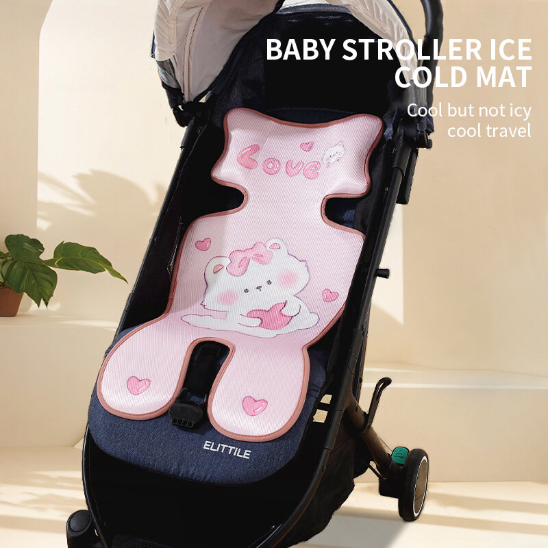 MOOZ-almohadilla transpirable para cochecito de bebé, cojín de asiento suave para carrito de niños, 0-27M