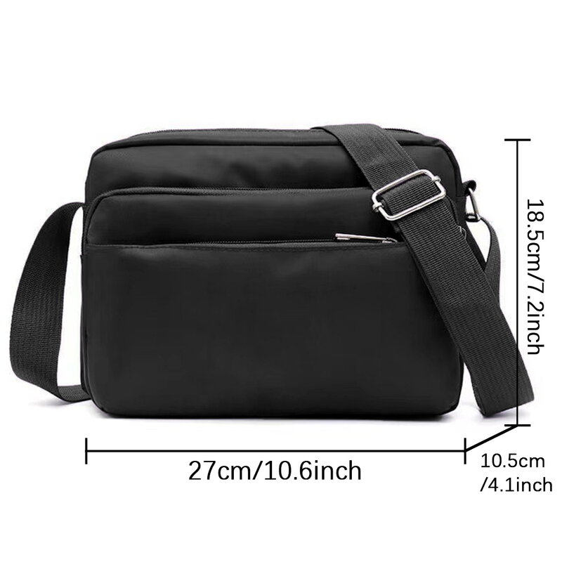 Único ombro Crossbody Bag, Multi Layered saco de armazenamento, elegante e minimalista, grande capacidade, viagens ao ar livre, pendulares trabalho, novo