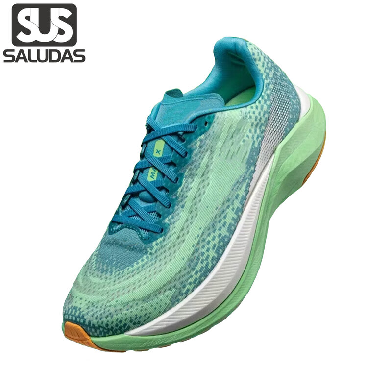 SALUDAS Mach X Running Shoes Men and Women Elasticity Cushioning Outdoor Road Marathon Shoes Unisex Casual Road Jogging Sneakers