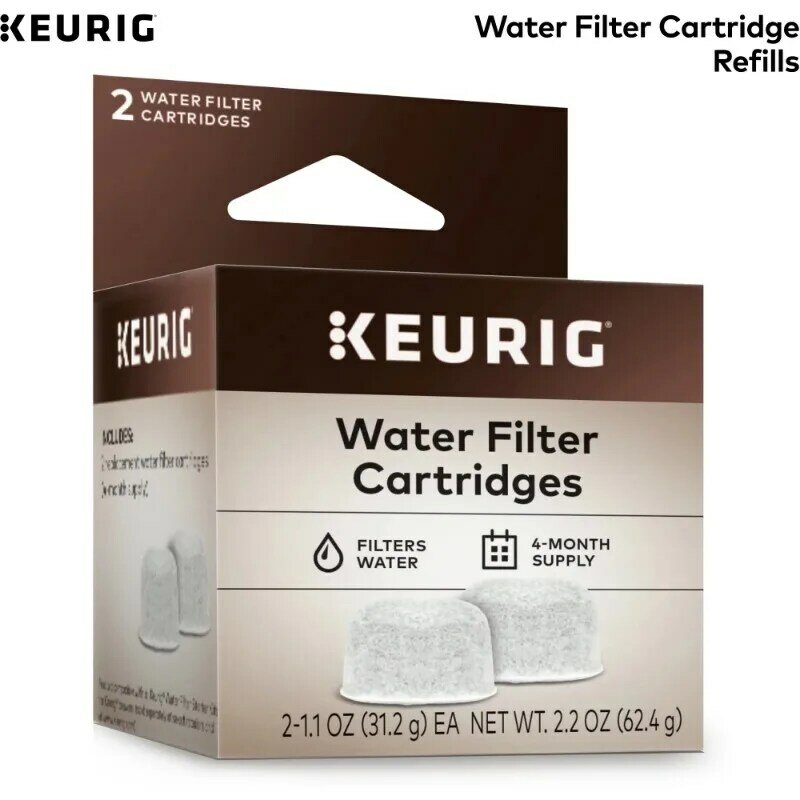 Keurig 2 упаковки картриджей для пополнения воды, 2 шт.