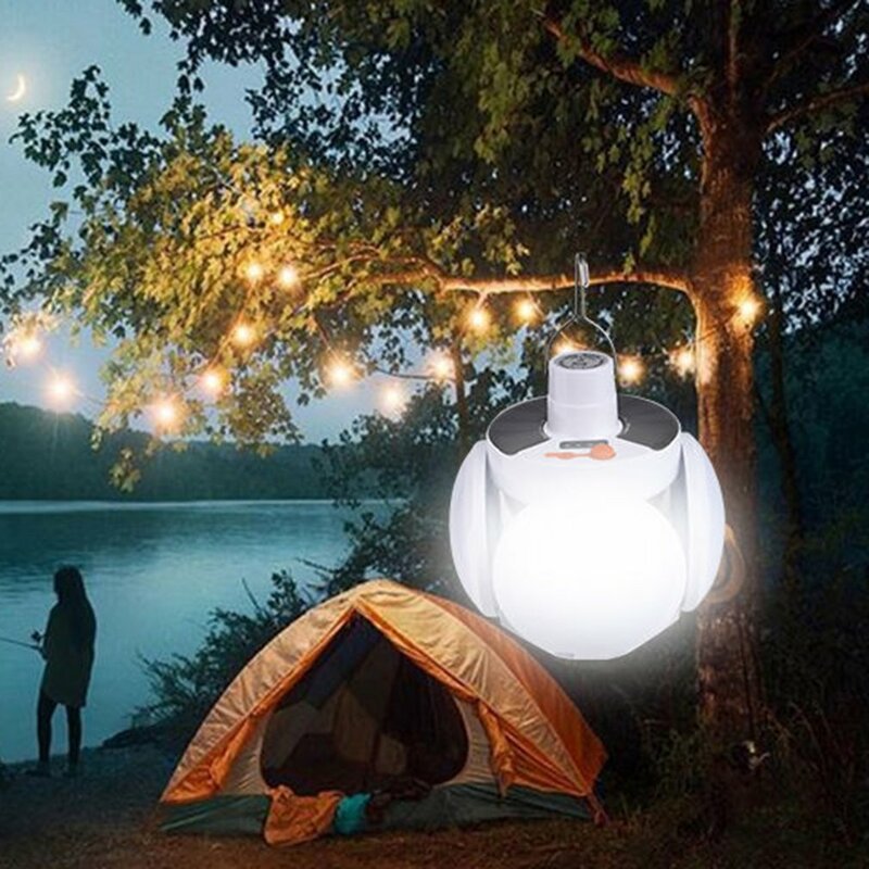 Lampa LED piłka nożna USB akumulator 5 trybów SOS wodoodporny Mini magnes obóz na zewnątrz turystyka awaryjna przenośna lampa kempingowa