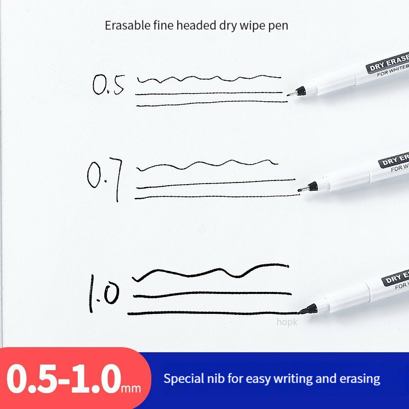4 Stks/set 0.5/0.7Mm Droog Wissen Whiteboard Markers Pennen Uitwisbare Pen Kantoor School Briefpapier Extra Fijne Tip Klaslokaal Benodigdheden