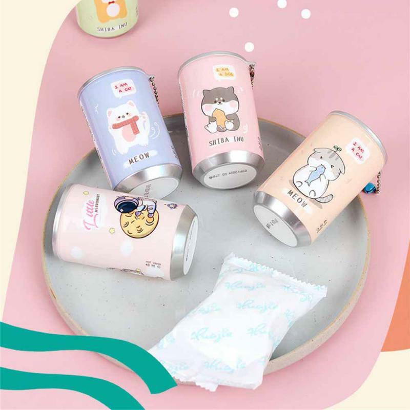 30 buah ember tisu basah portabel keranjang dapur bersih perjalanan Makeup penghilang bayi Mini tisu basah ramah kulit lembut kaleng tisu basah