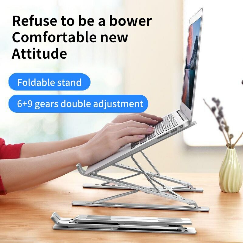 Laptop Stand For Macbook Folding Adjustable Aluminum Computer Pc Tablet Stand Notebook Tablelaptop Holder Heat Dissipation