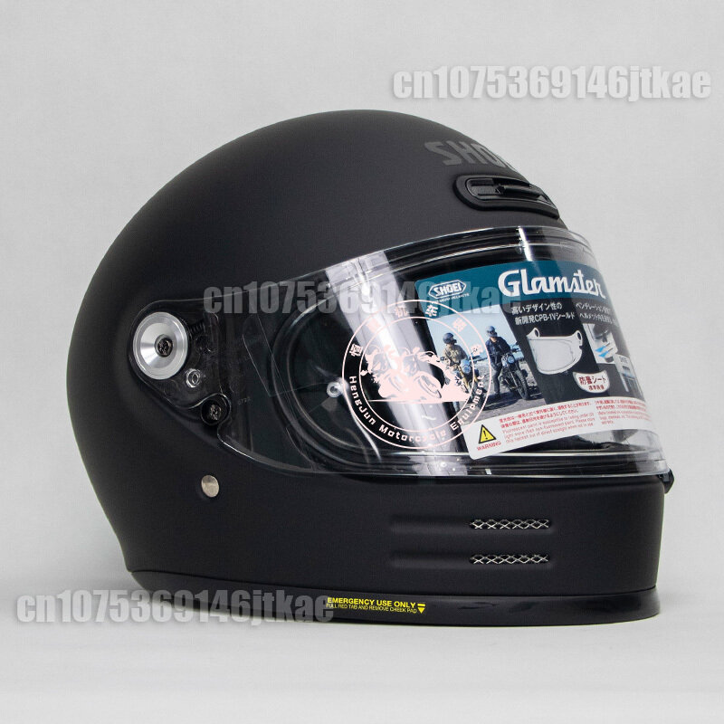 Glamster Retro Cruise Latte Gratis Klimmotor Motorfiets Volledige Helm