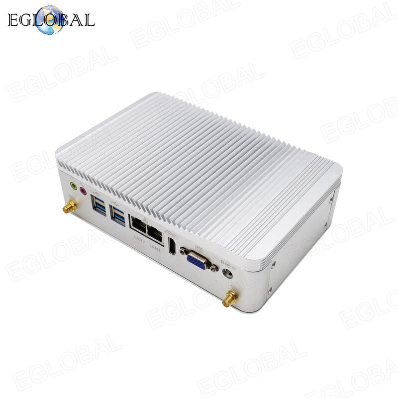 EGLOBAL 산업용 미니 PC 인텔 코어 i3 6157U, 7100U, 8130U, 32G RAM, 512G SSD 데스크탑 컴퓨터, 윈도우 10 HDMI VGA USB 2 LAN 2 COM