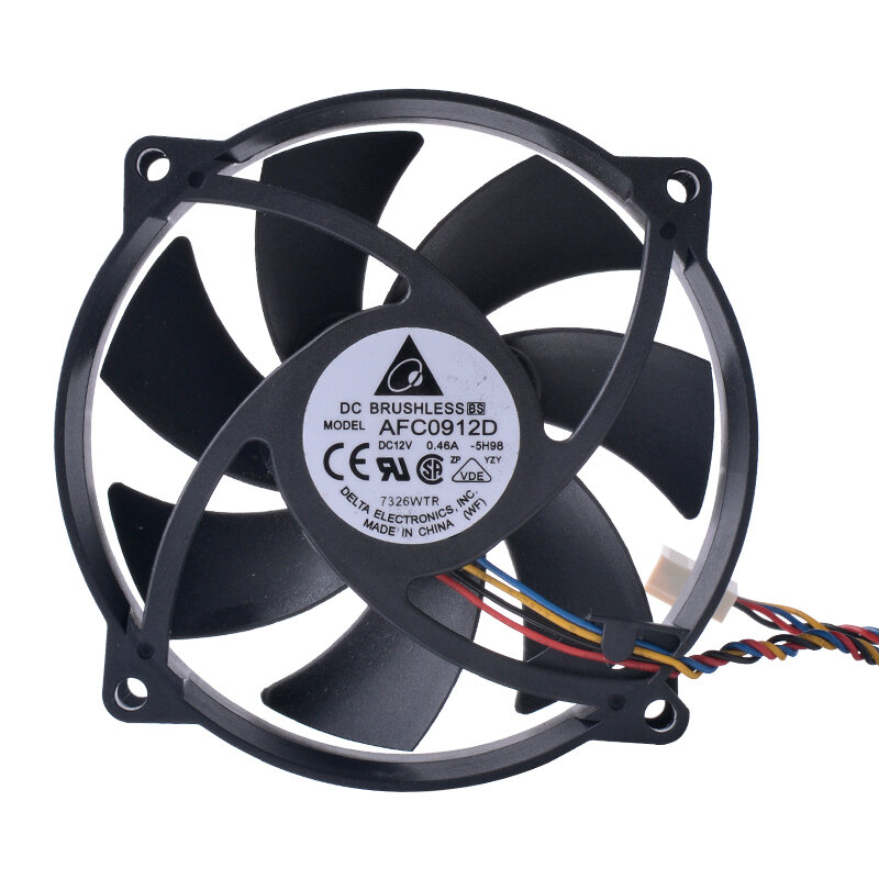 AFC0912D 90X90X25mm 12V 0.46A computer CPU cooler fan  4pin PWM speed adjusting cooling fan