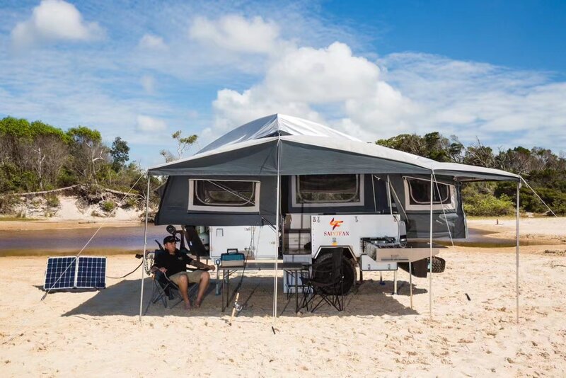 Hors route remorque Camping caravane avec tente voiture campeggio abitabile caravane caravane