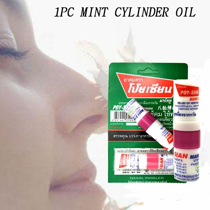 Kongesti hidung Poy Sian stik Aroma mabuk minyak Mint perawatan kesehatan minyak Mint inhalasi Inhaler Inhaler hidung