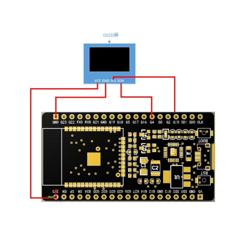 Esp32f Modul Development Board ch340 Treiber Wireless Wifi Bluetooth Development Board mit 0,96 Zoll oled LCD-Bildschirm