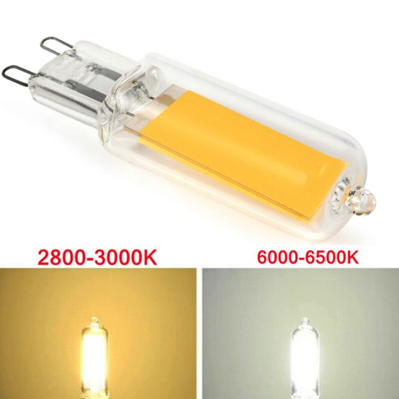 Ampoule LED COB G9, 7W, 9W, 12W, 15W, AC/DC, 12V, 220V, budgétaire, éclairage de lustre, remplacer l'halogène