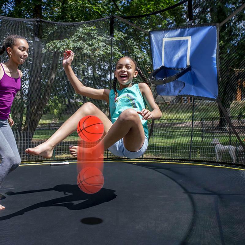 Trampolim Basketball Hoop for Kids, Jogo de encosto portátil impermeável