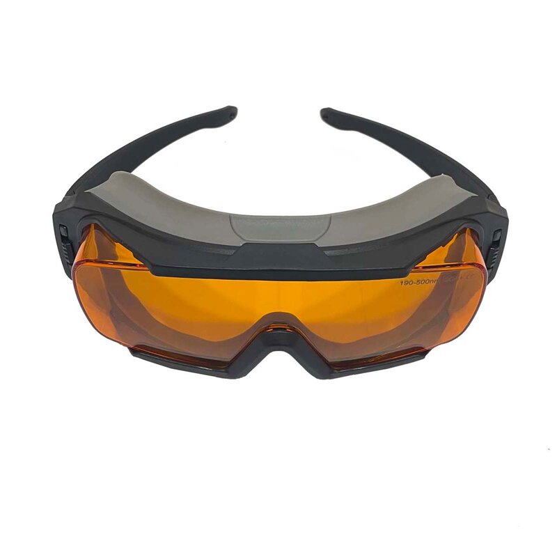 Óculos de proteção a laser sem caixa, Perna removível Laser Marcação Goggles, OD5 + CE, 190-500nm