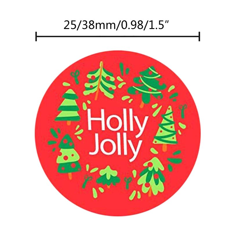 uds/rollo etiquetas adhesivas Feliz Navidad, pegatinas sellado para regalos fiesta pequeños