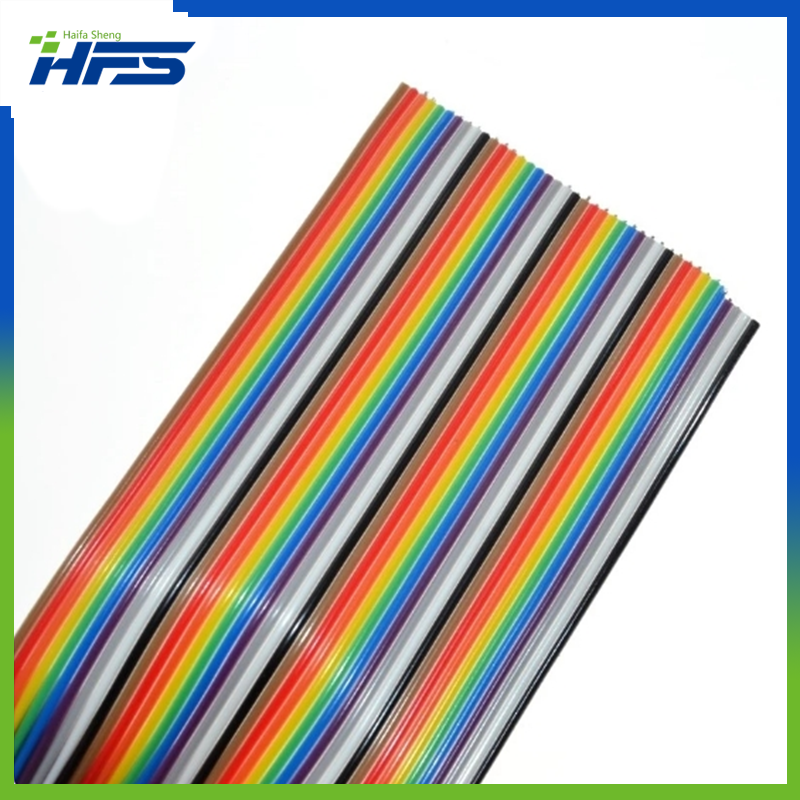 Cable plano de cinta arcoíris, 1 metro, 1,27mm de espaciado, 40 vías, 40P, para PCB, DIY, 40 vías