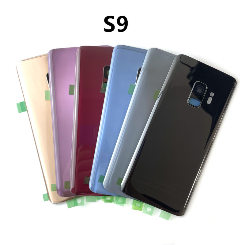 Do Samsung Galaxy S9 G960 S9 + G965 szklana pokrywa obudowy baterii zamiennik + z Logo
