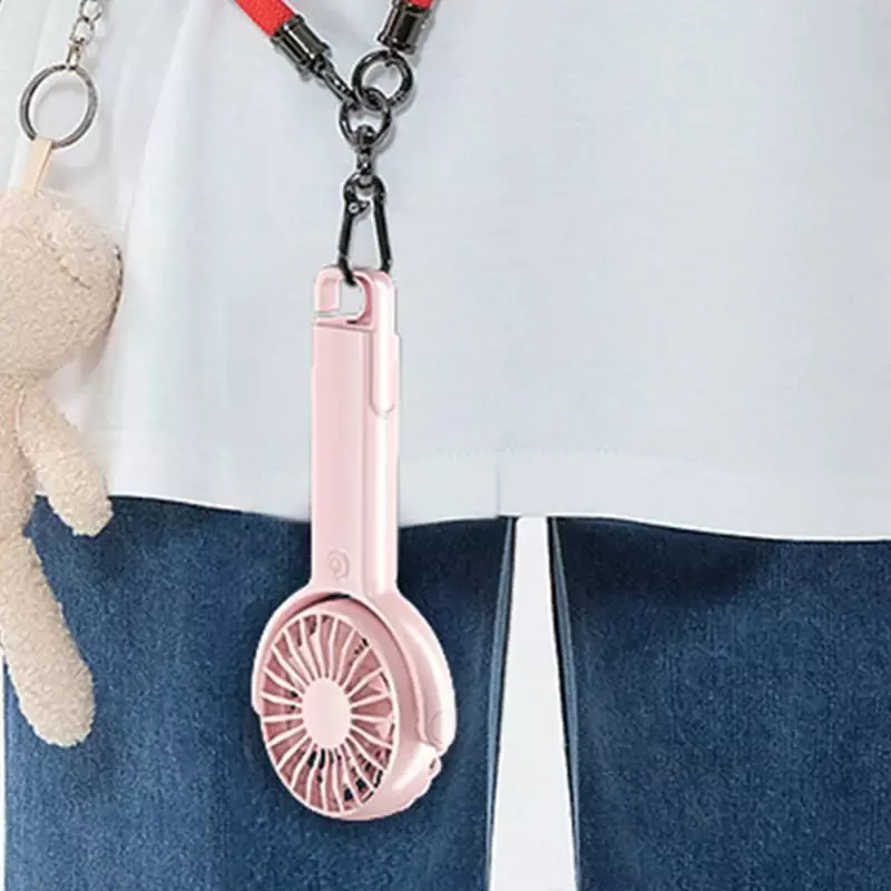 Портативный ручной 5-скоростной перезаряжаемый маленький карманный вентилятор тихий охлаждающий вентилятор для детей девочек женщин для путешествий летних концертов