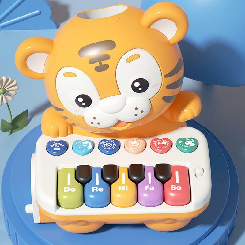 Piano Musical Toys for Toddler, Light Up, Music, Tiger, Early Learning, Teclado Educacional, Brinquedos Infantis, Bebés