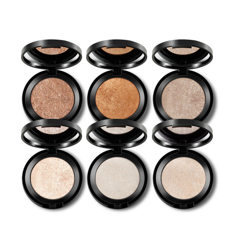 Brand Face Makeup Powder 6 colori Waterproof Minerals Shimmer Brightener Contour Bronzer Highlighter palette per il trucco