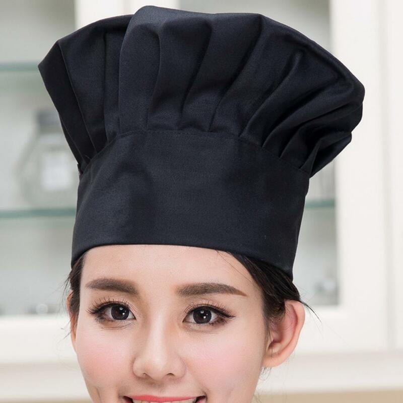 Popular Chef Kitchen Hat  Solid Color Wear-resistant Uniform Cap  Pure Color Exquisite Hat