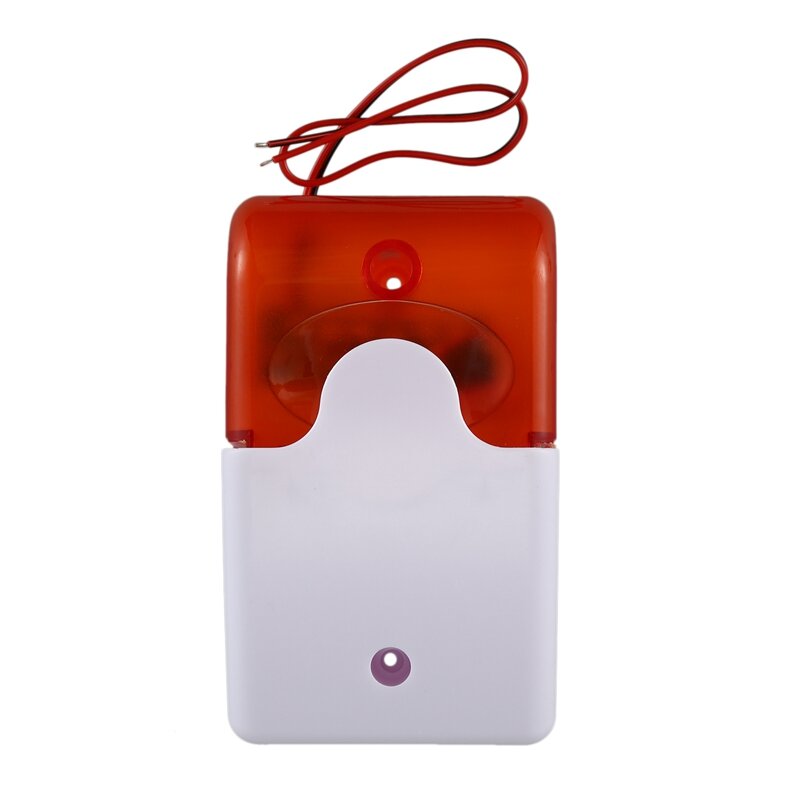 Mini Wired Strobe Warning Siren Durable Dc 12V Sound Alarm Flashing Light Sound Siren Horn Home Security Alarm System 115Db