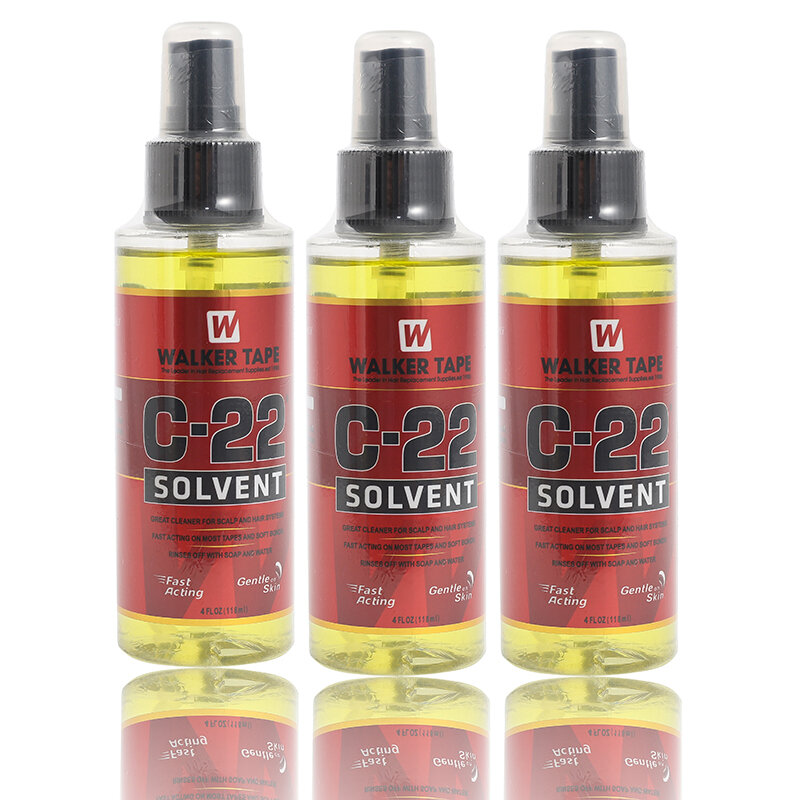 Removedor de cola adesiva para peruca cola, C-22 Solvent Spray, perucas de renda, removedores Toupee, 4FL.OZ, 118ml