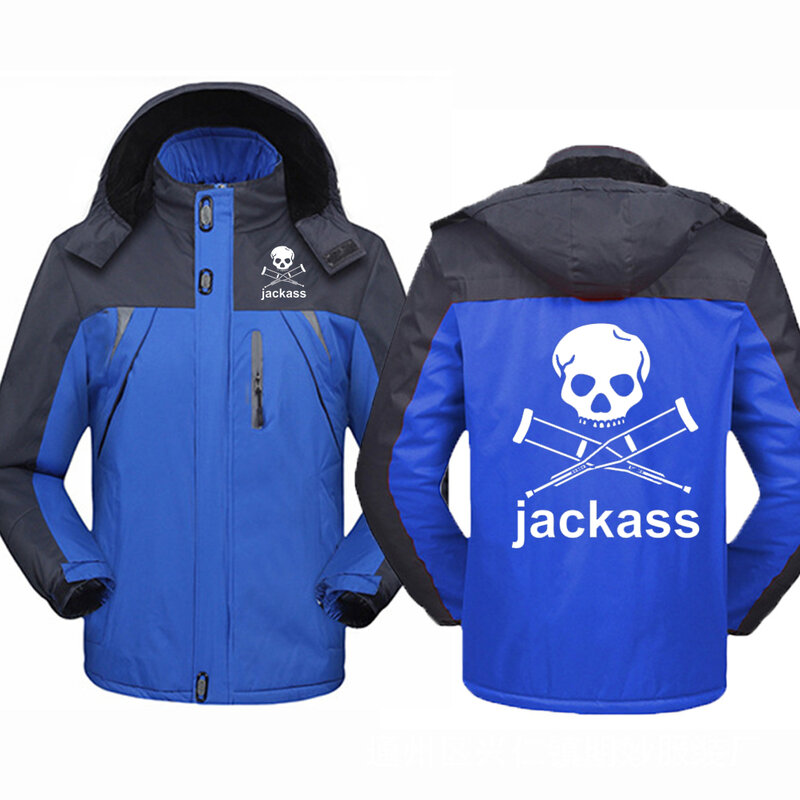 Новинка 2022, куртка Jackass Forever с принтом логотипа на заказ, мужская куртка на молнии с капюшоном, хлопковая теплая утепленная спортивная одежда для мужчин и женщин
